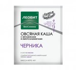 Каша, Худеем за неделю 40 г 10 шт Черника со сливками овсяная с витаминами и микроэлементами
